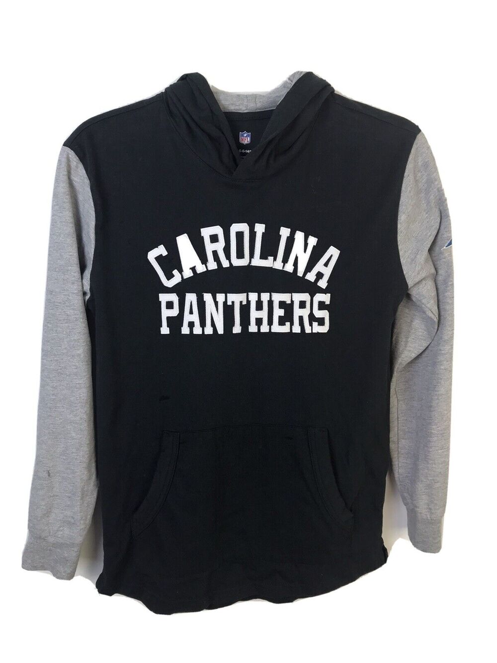 d NFL Carolina Panthers Hoodie Shirt Pullover Youth Boys Large 14 - 16 Football